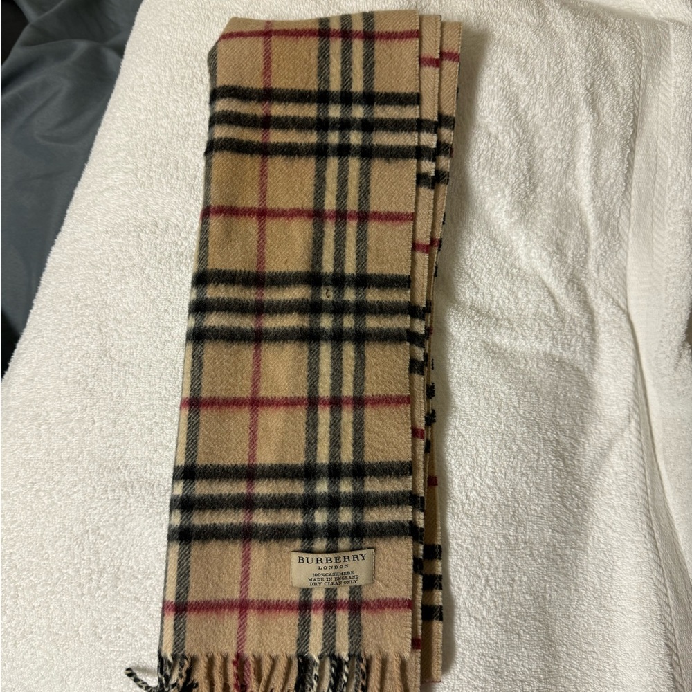 Burberry Tan Plaid Men's Scarf